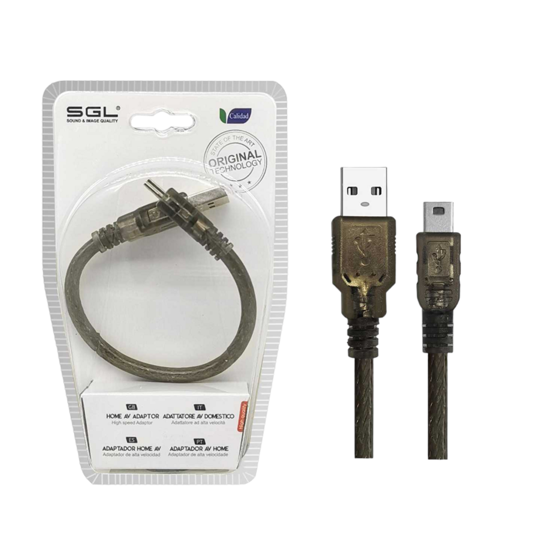 Адаптер за преходник  - USB -A мъжки/USB Мини - 3s -01 - 20см - 098074