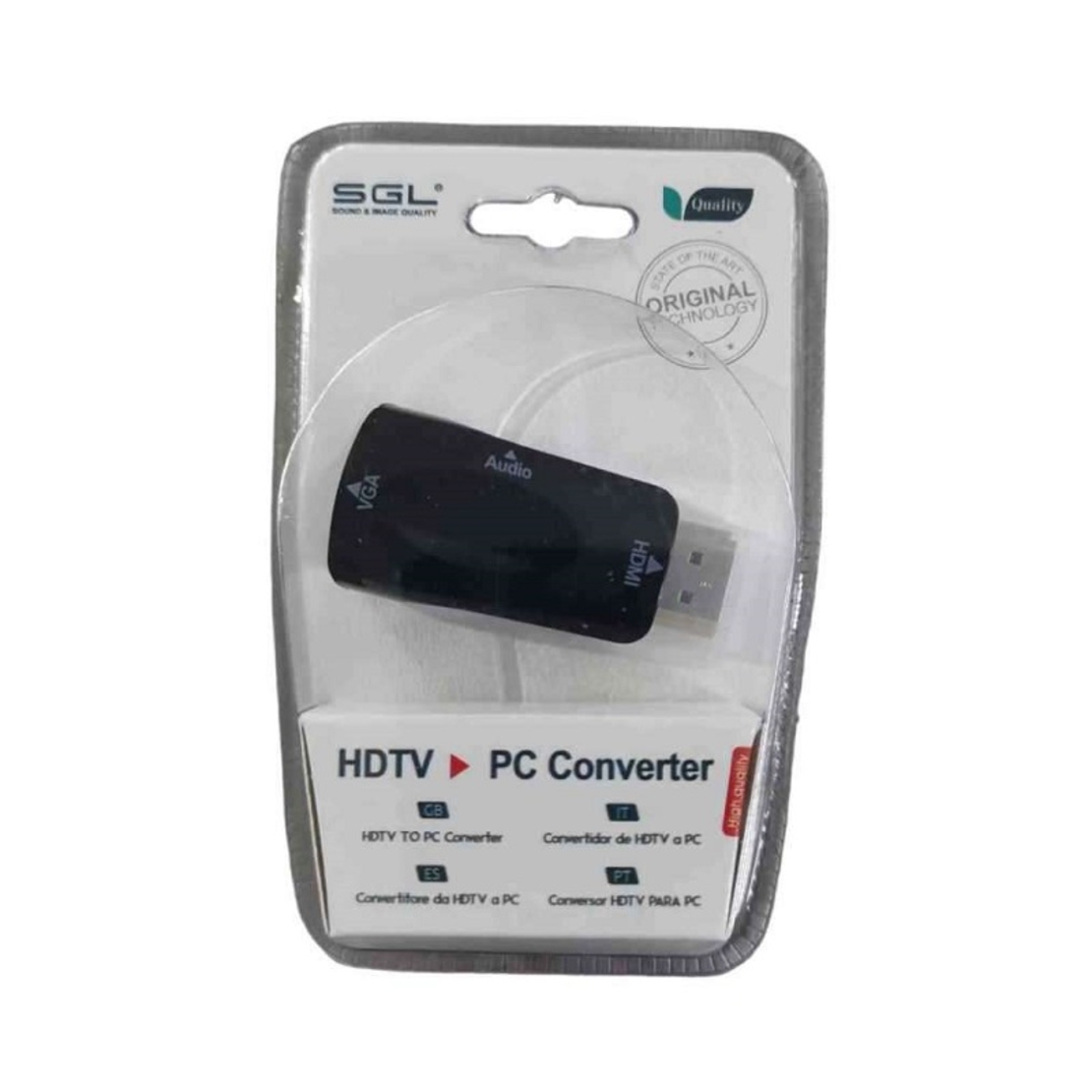 Видео/аудио адаптер - HDMI към VGA - Стик - 098487