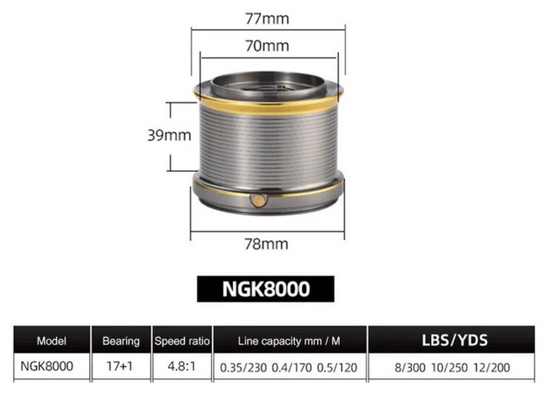 Макара за риболов - NGK8000 - 31057