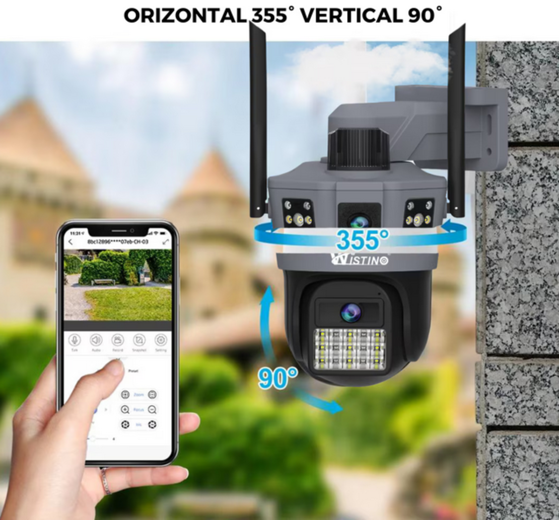 Двойна охранителна камера - ID - V380 4G S37 - 080045