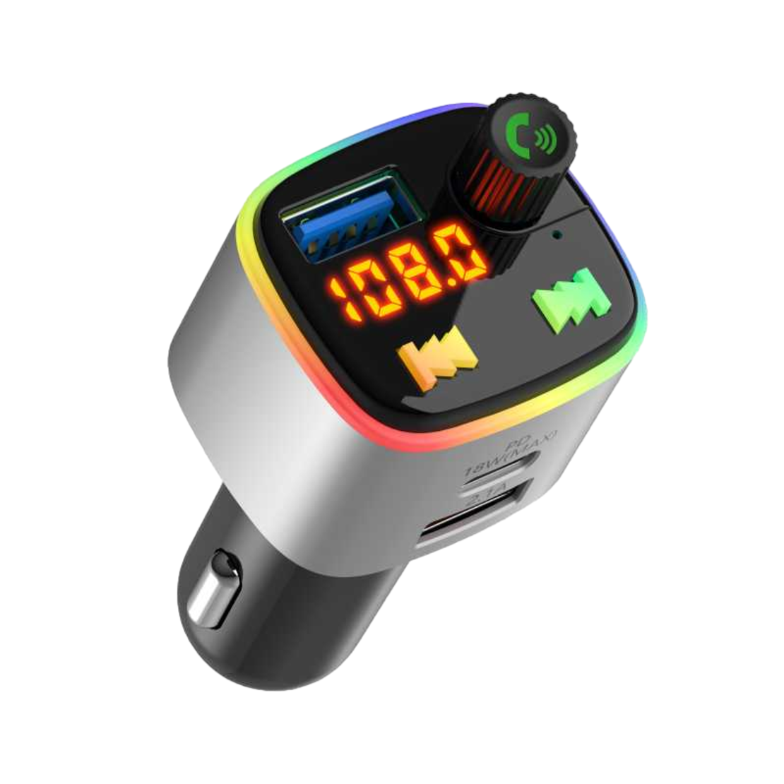 Трансмитер за автомобил с USB порт - MP3 плейър -  P1 PD/USB/Bluetooth - 004772