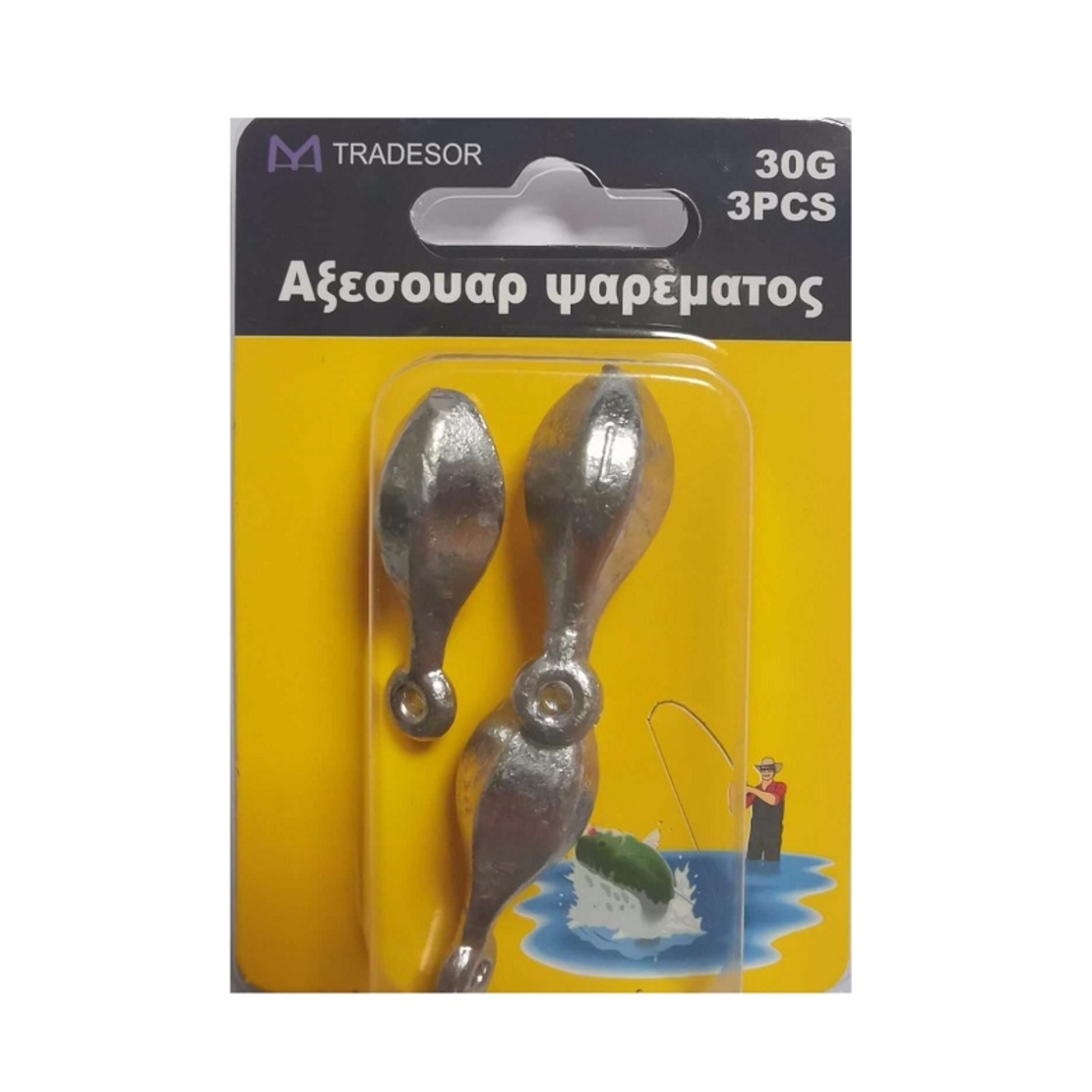 Тежести за риболов с примка - 30 гр - 3 бр - 30165