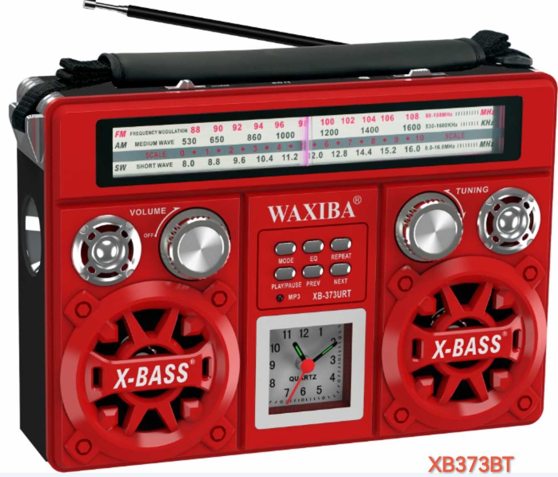 Акумулаторно радио - XB373BT - Waxiba - 003736 - Червено