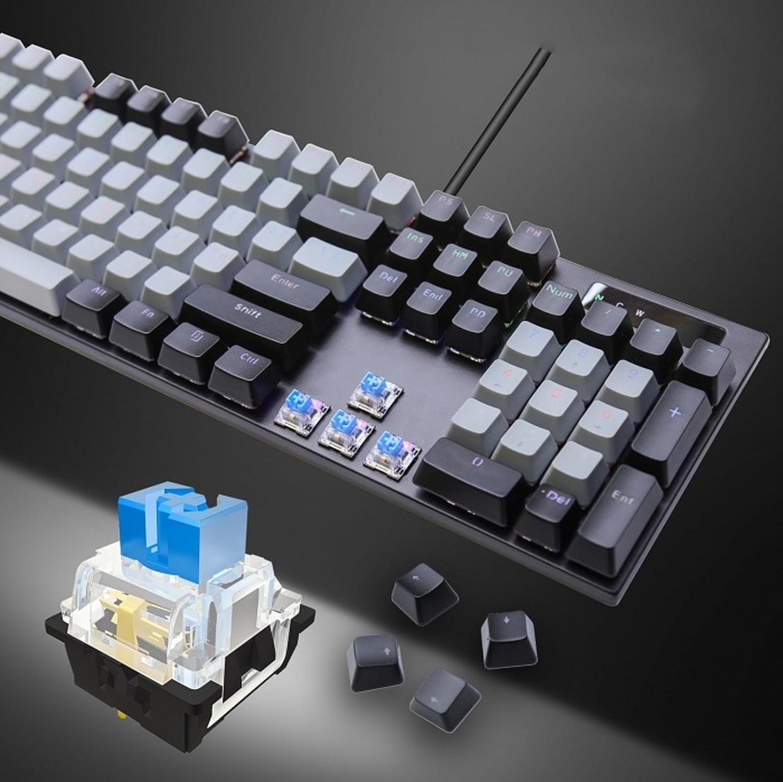 Кабелна игрална клавиатура - LED RGB - WB-680 - Weibo - 653675