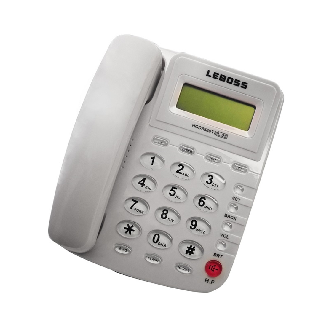 Стационарен телефон с кабел - L25 - 700252 - Бял