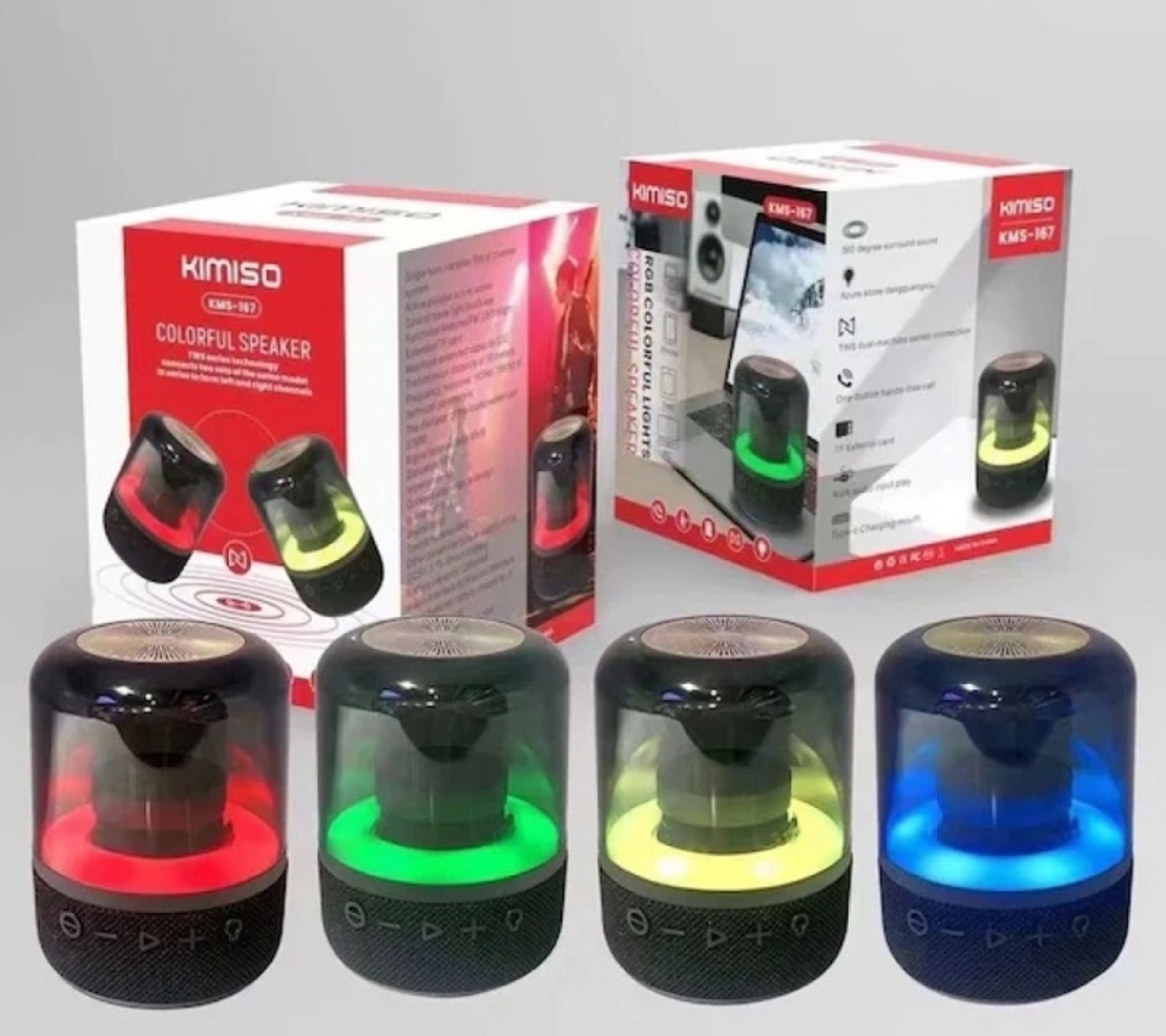 Безжична Bluetooth тонколона - KMS-167 - LED RGB - 885536