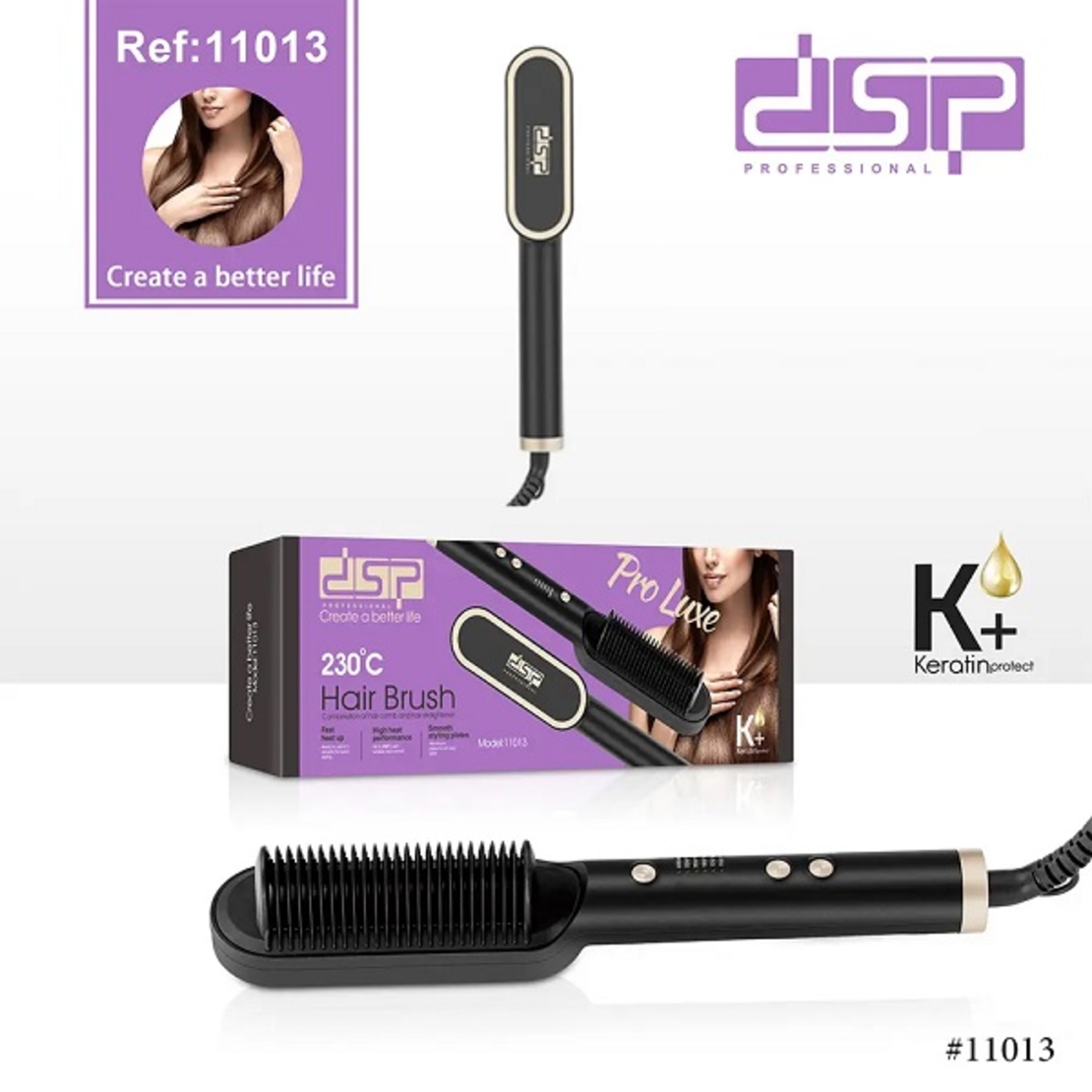 Електрическа четка за изправяне на коса - 11013 - DSP - 614245