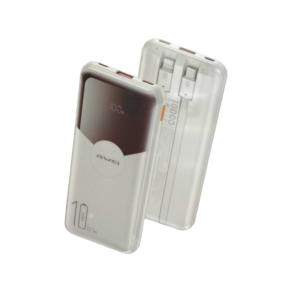 Външна батерия - P65K - 10.000mah - 22.5W - AWEI - 009867 - Бяла