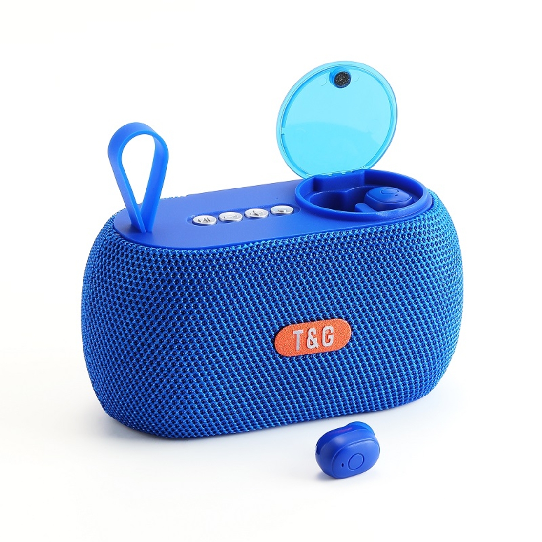Безжична Bluetooth тонколона с комплект слушалки - TG810 - 889459 - Синя