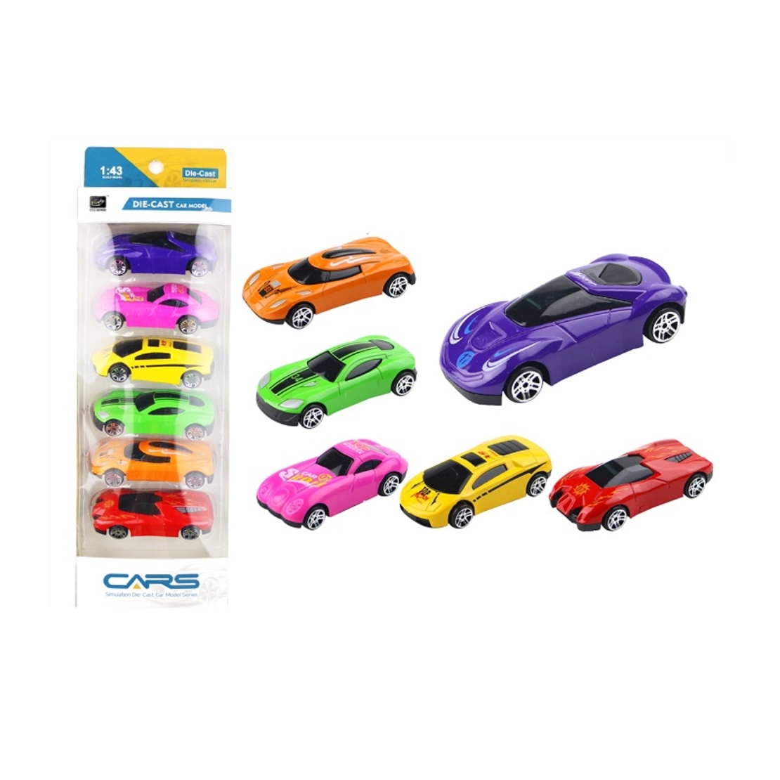 Детски състезателни колички - 6pcs - 368-6 - 308132