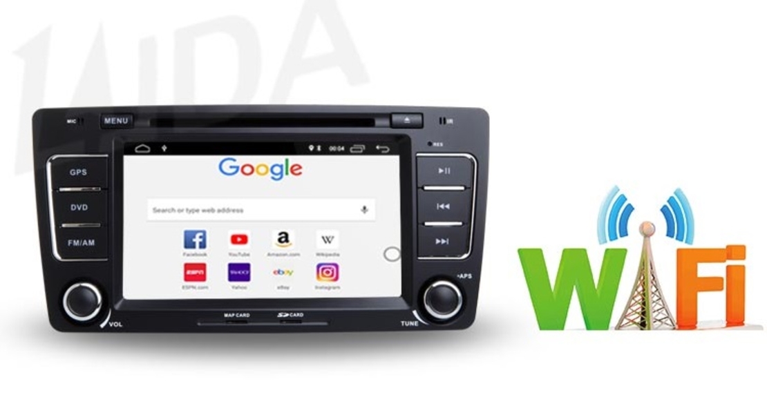 2DIN автомобилна аудио система - Skoda Octavia - 8305 - Android - 000965