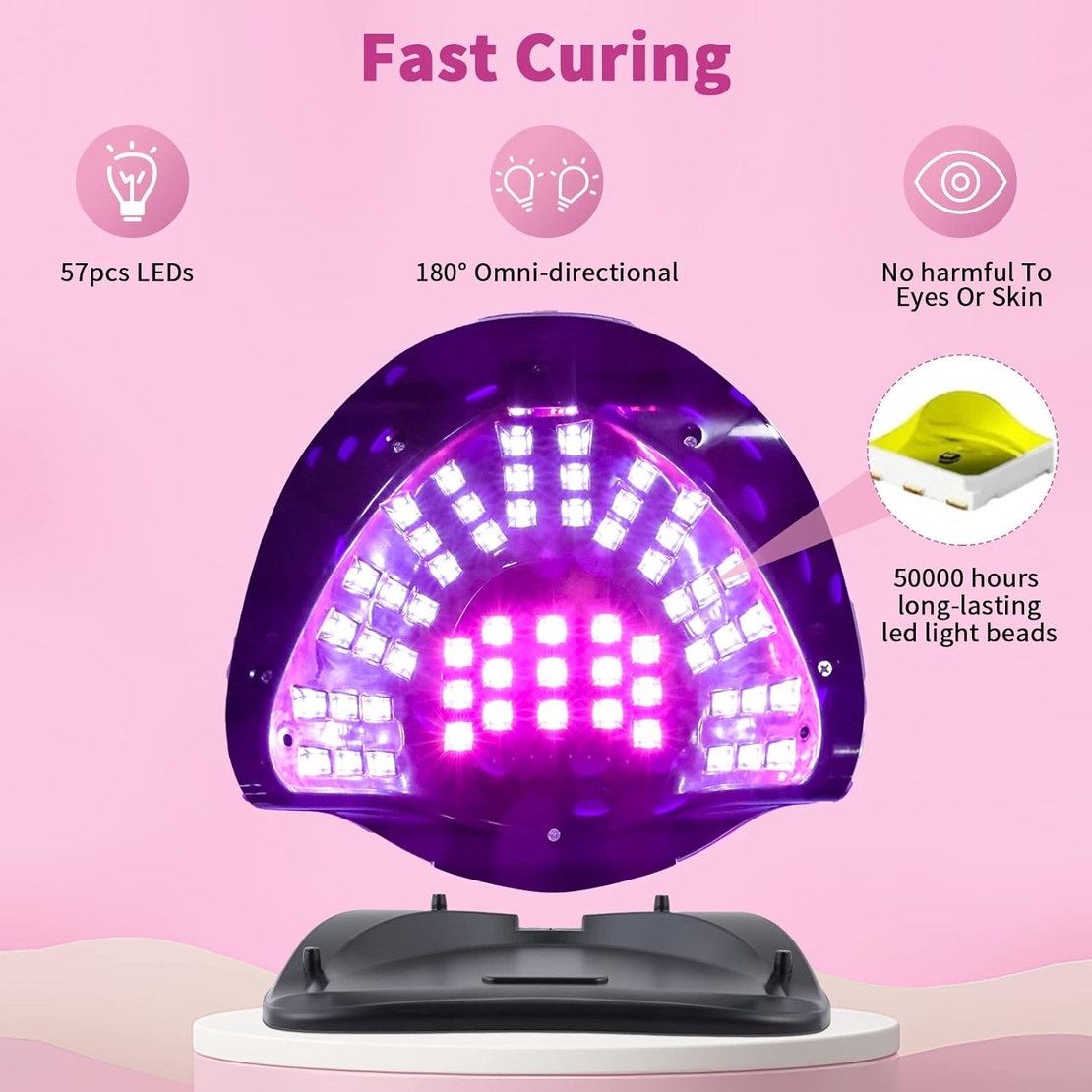 UV/LED лампа за нокти - SUN2 PRO C- 268W - 581818 - златисто/розово