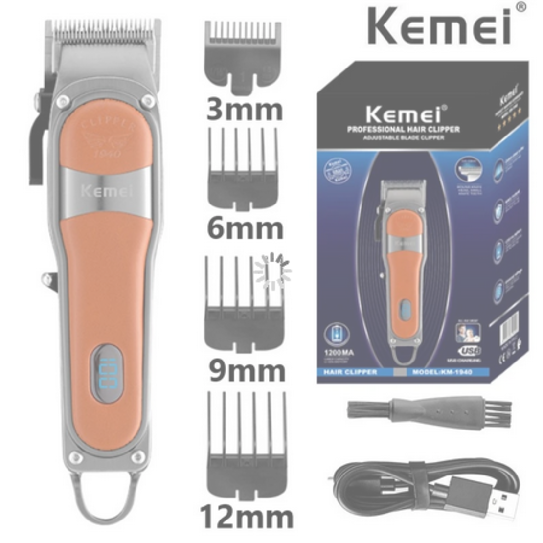 Машинка за подстригване- KM-1940 - Kemei