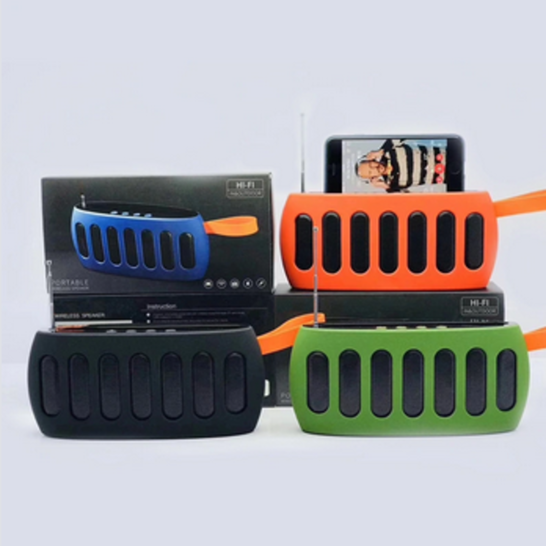 Безжична Bluetooth тонколона с поставка за смартфон - LP-V13 - 700865 - Черна