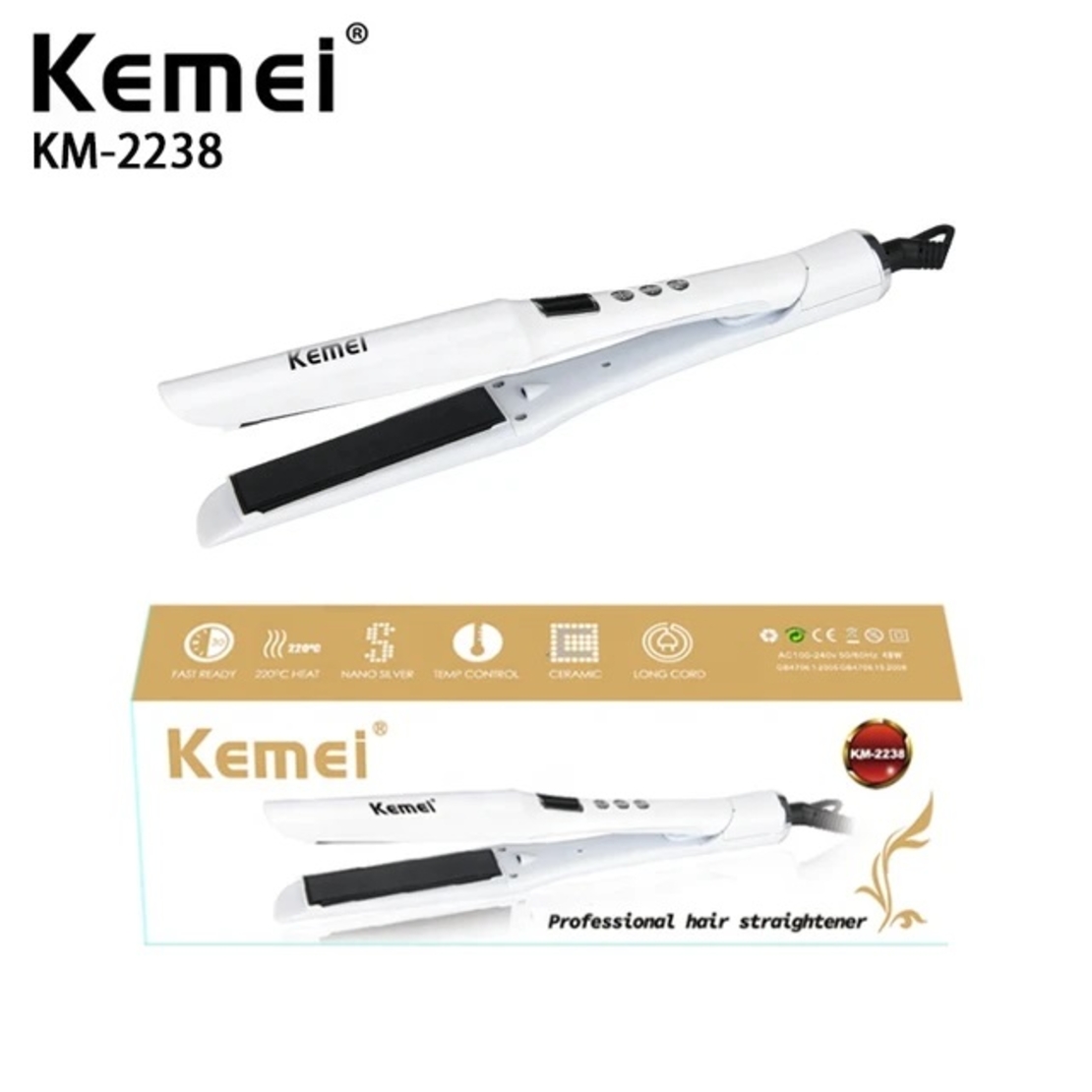 Преса за коса - KM-2238 - Kemei