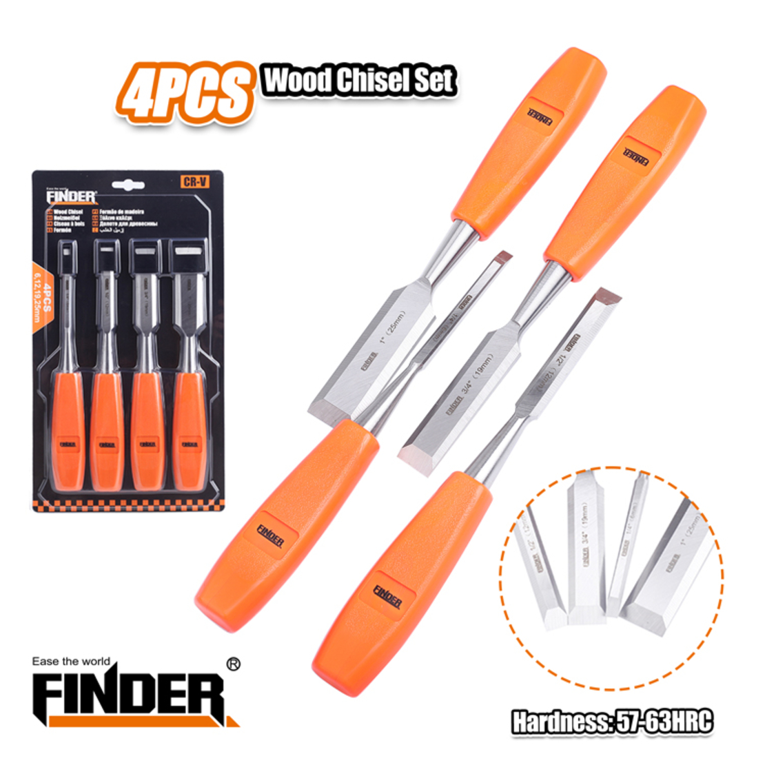 Комплект длета за дърво - 4pcs - Finder - 196039