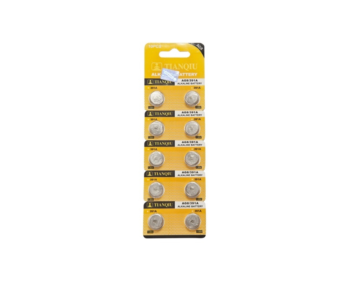 Алкални батерии - AG8/391A – 1.55V - 10pcs - 681088