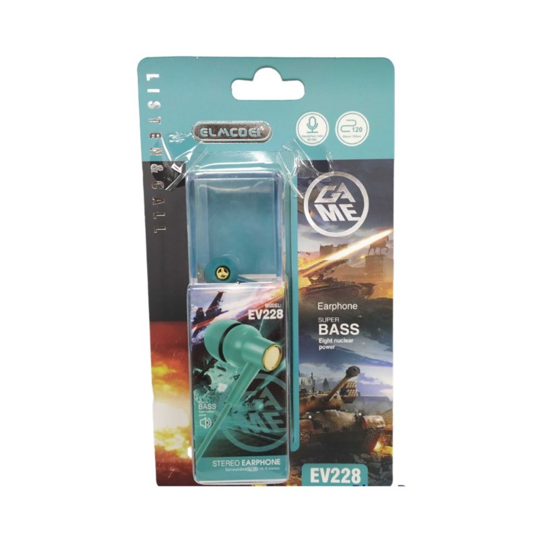 Кабелни слушалки - EV -228 - 202289 - Светло сини