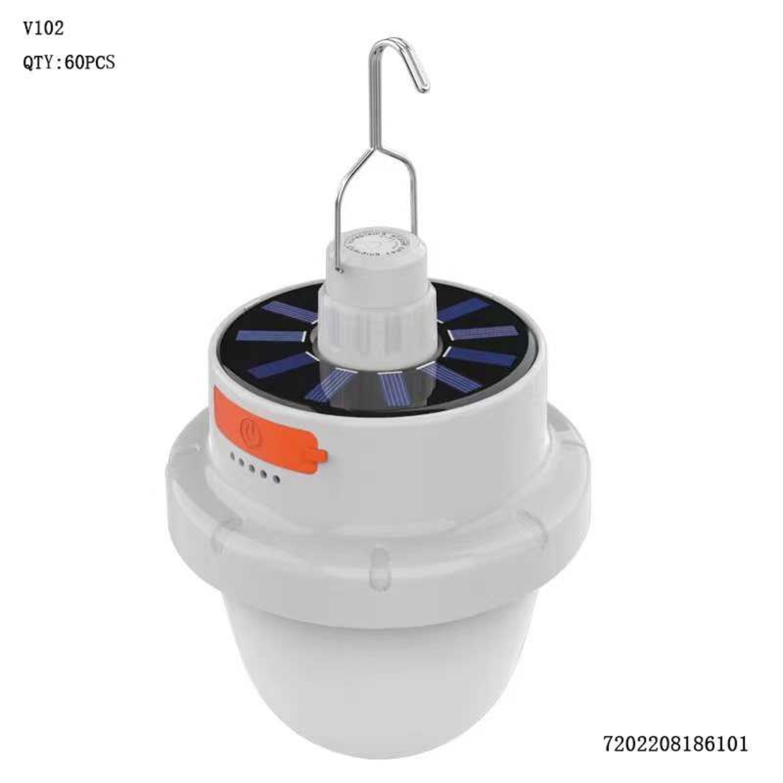 Акумулаторна LED висяща лампа със соларен панел - V102 - 186101