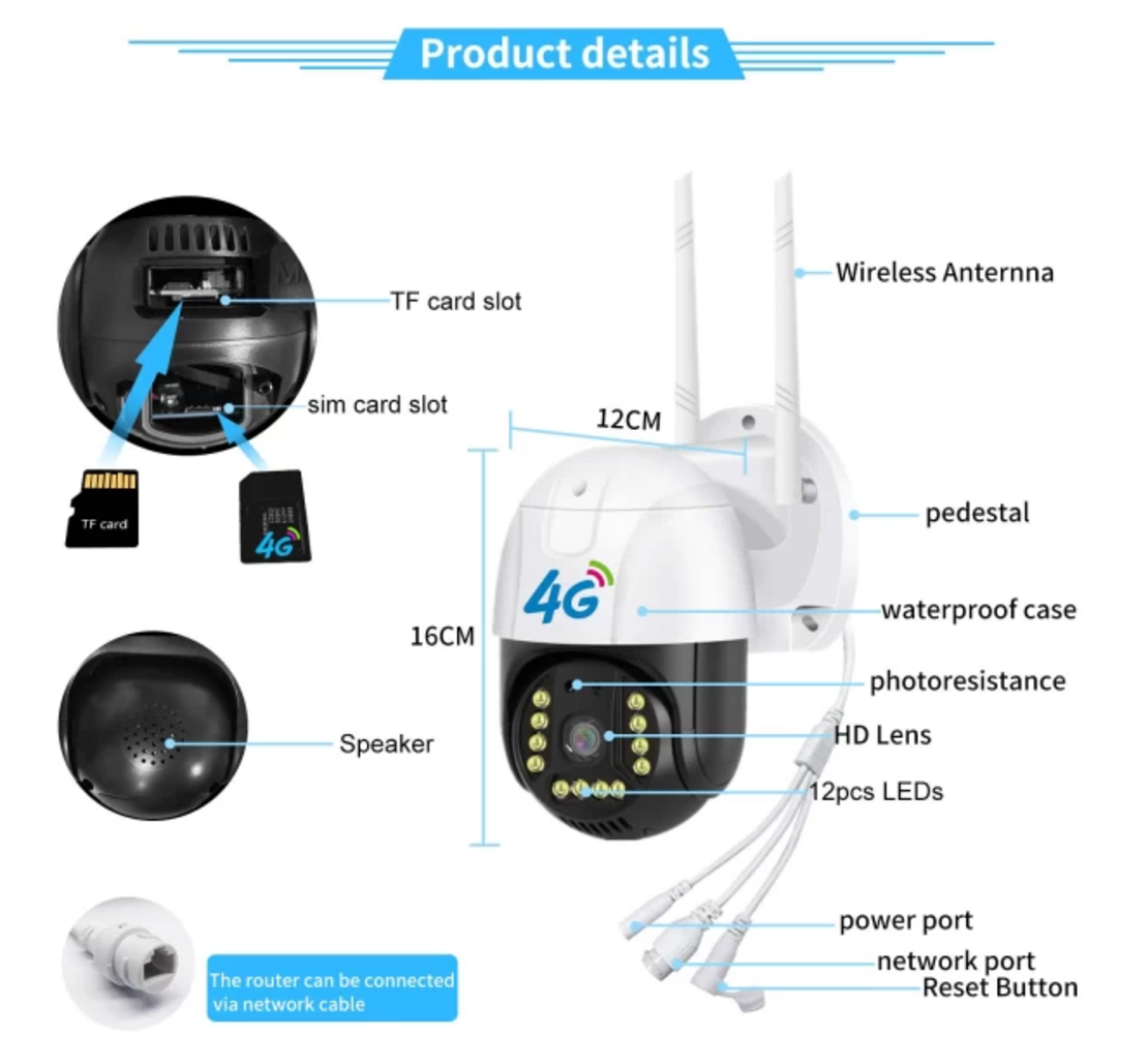 Охранителна камера - ID - 4G - V380 - WiFi - 322053