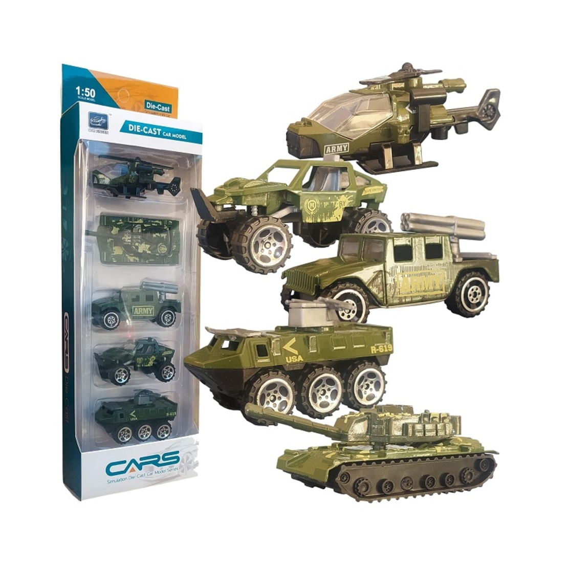 Детски комплект - Военни превозни средства - 5pcs - 368-5 - 308130