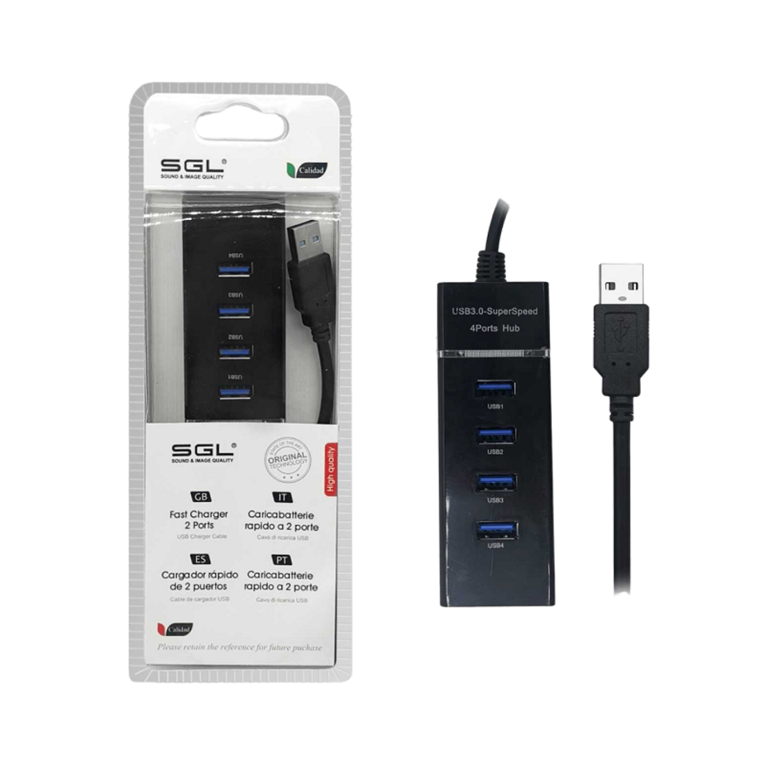USB адаптер за хъб с 4 порта - 304p - 30см - 095929