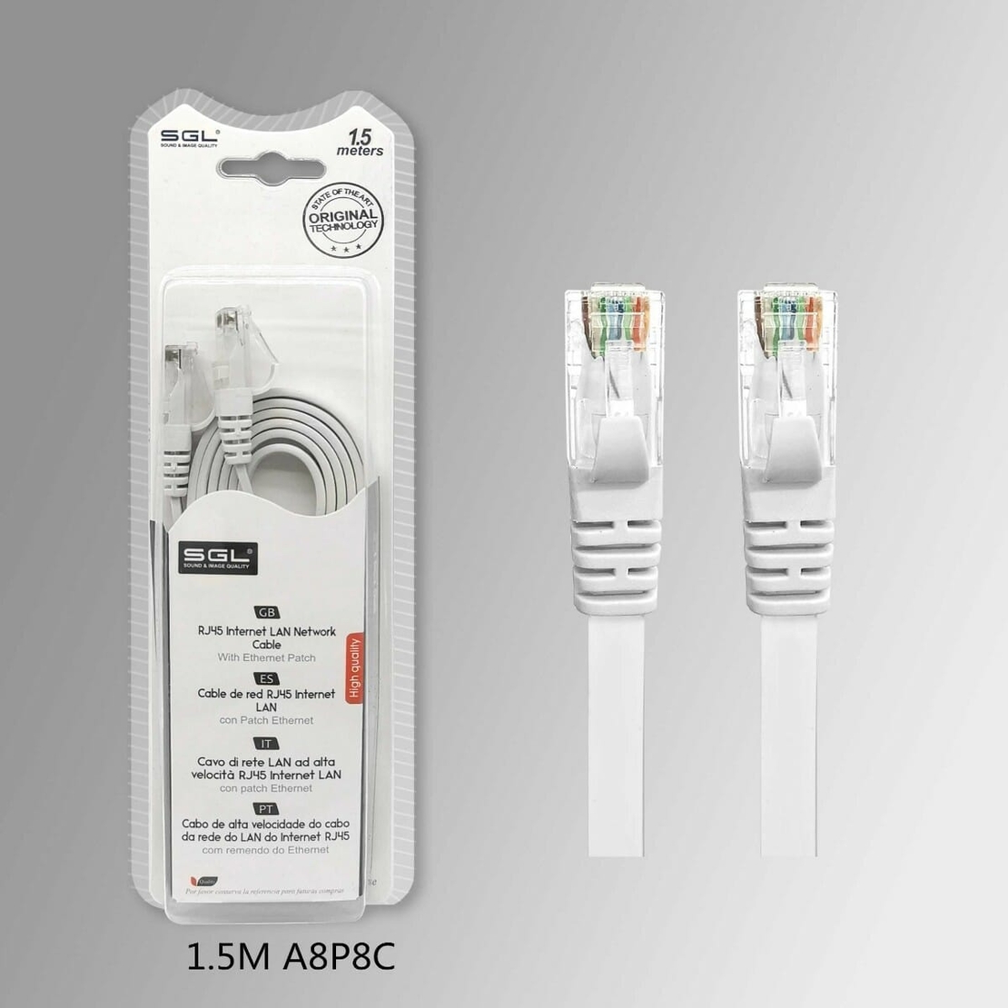 Кабел за интернет - Ethernet - 1.5м - A8P8 - 094845