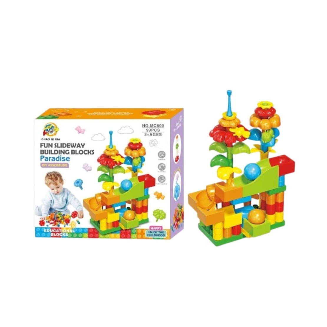 Детски конструктор с пързалка и топчета - DIY - MC600 - 730259