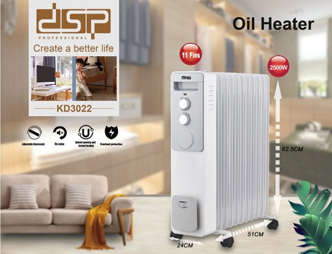 Електрически маслен радиатор - KD3022 - DSP - 562366 - Бял