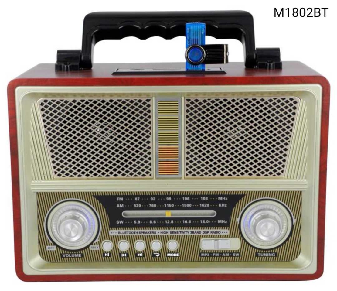 Ретро акумулаторно радио - M1802-BT - 018022
