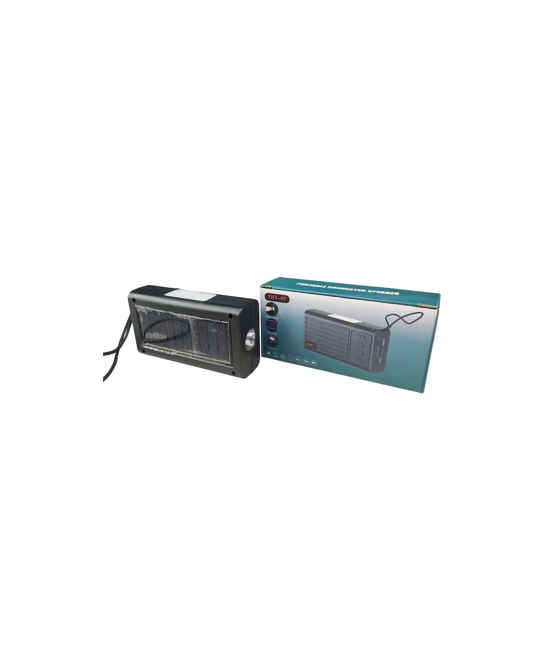 Безжична Bluetooth тонколонка със соларен панел - YHX-07 - 040070 - Черна