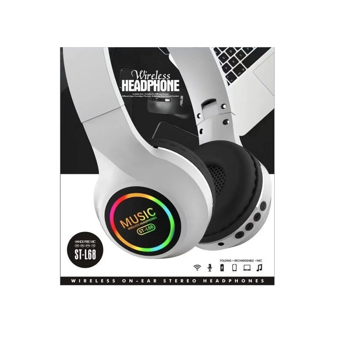 Безжични слушалки - ST-L68 - 674943 - Бели