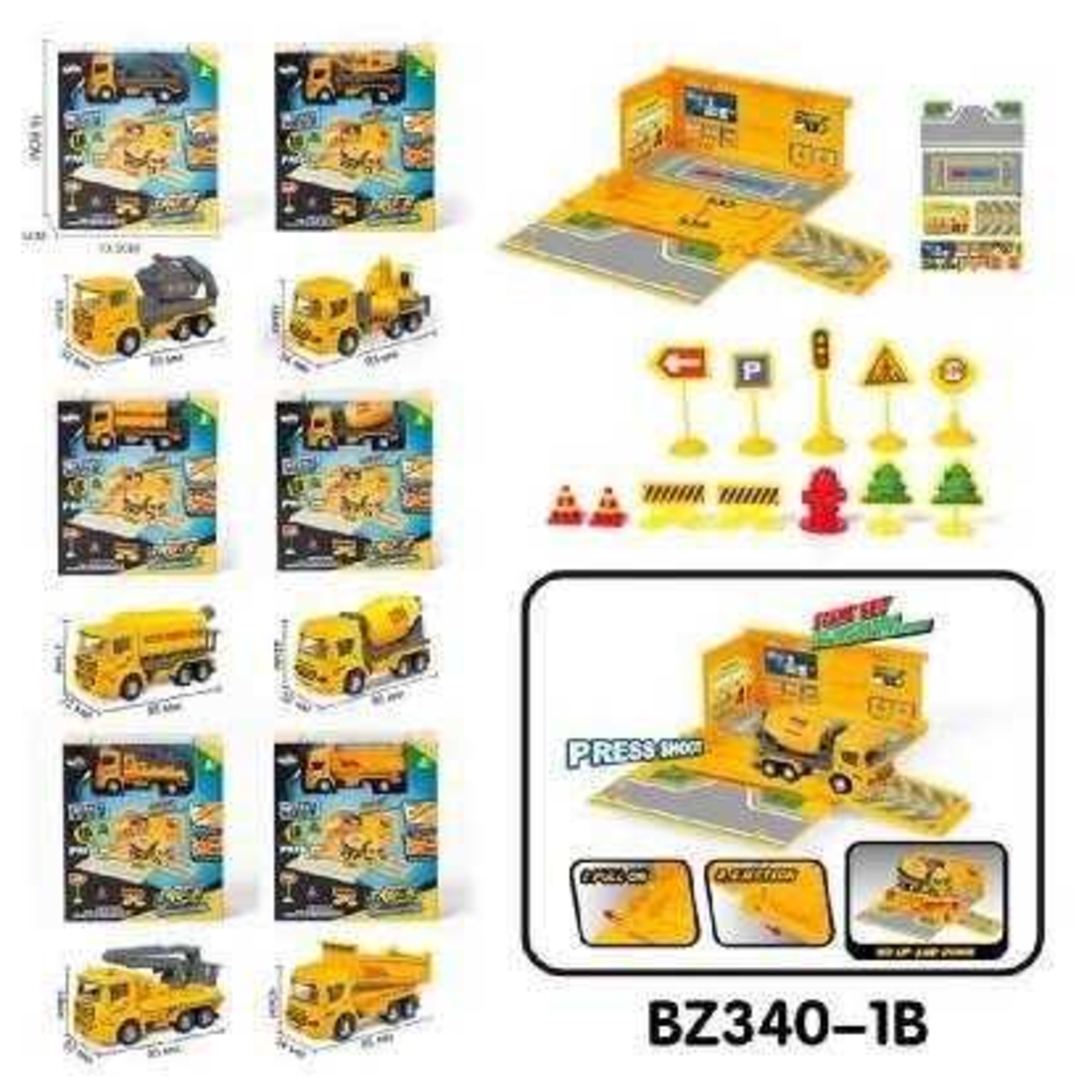 Игрален комплект - Паркинг с изстрелвач и аксесоари- BZ340-1B - 345164