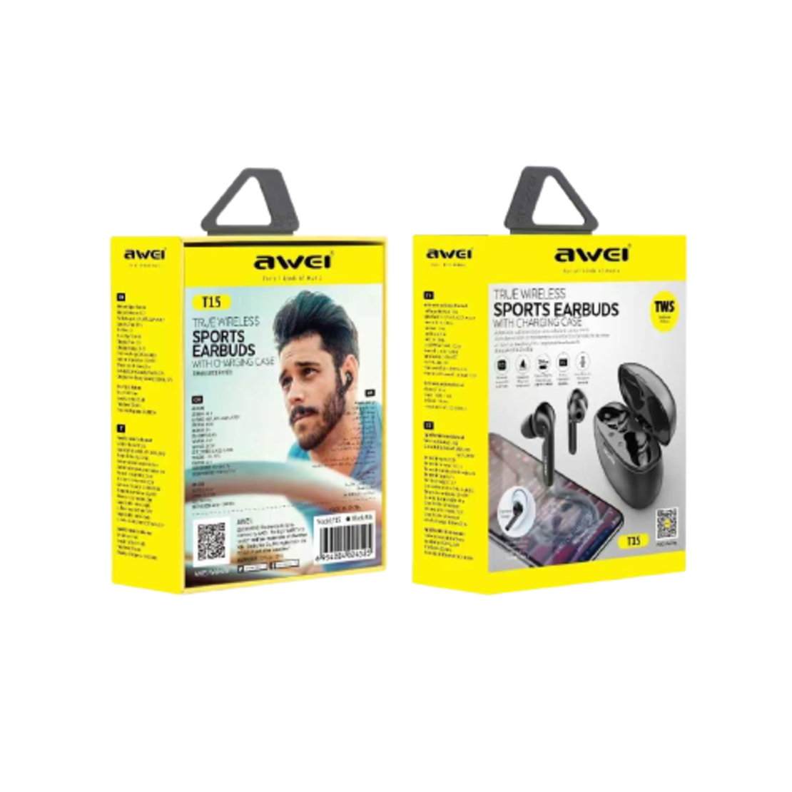 Безжични слушалки с калъф за зареждане - Bluetooth - T15 - AWEI - 888896