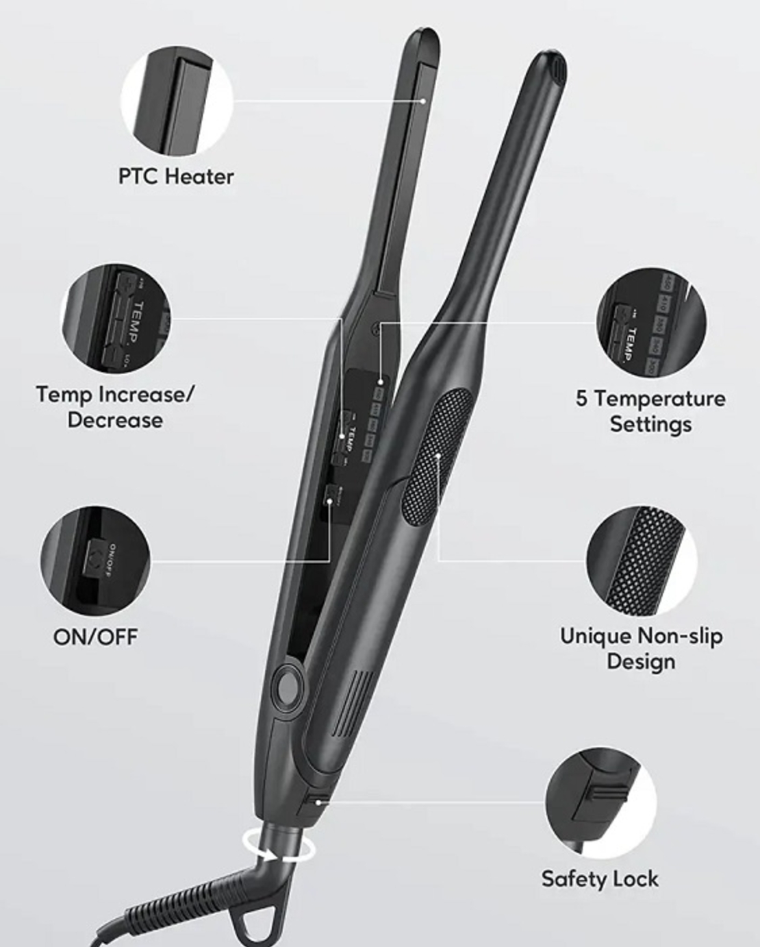 Преса за коса за къса коса - 10443 - DSP - 614184