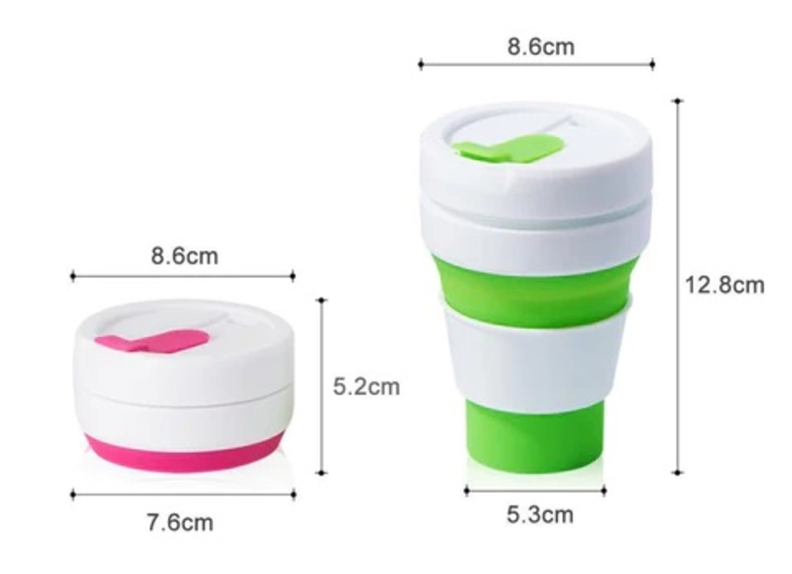 Сгъваема силиконова чаша - 1009 - 350ml - 920076