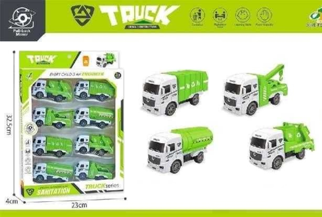 Детски комплект - Камиони за почистване - 8pcs - XY348-A88 - 102637