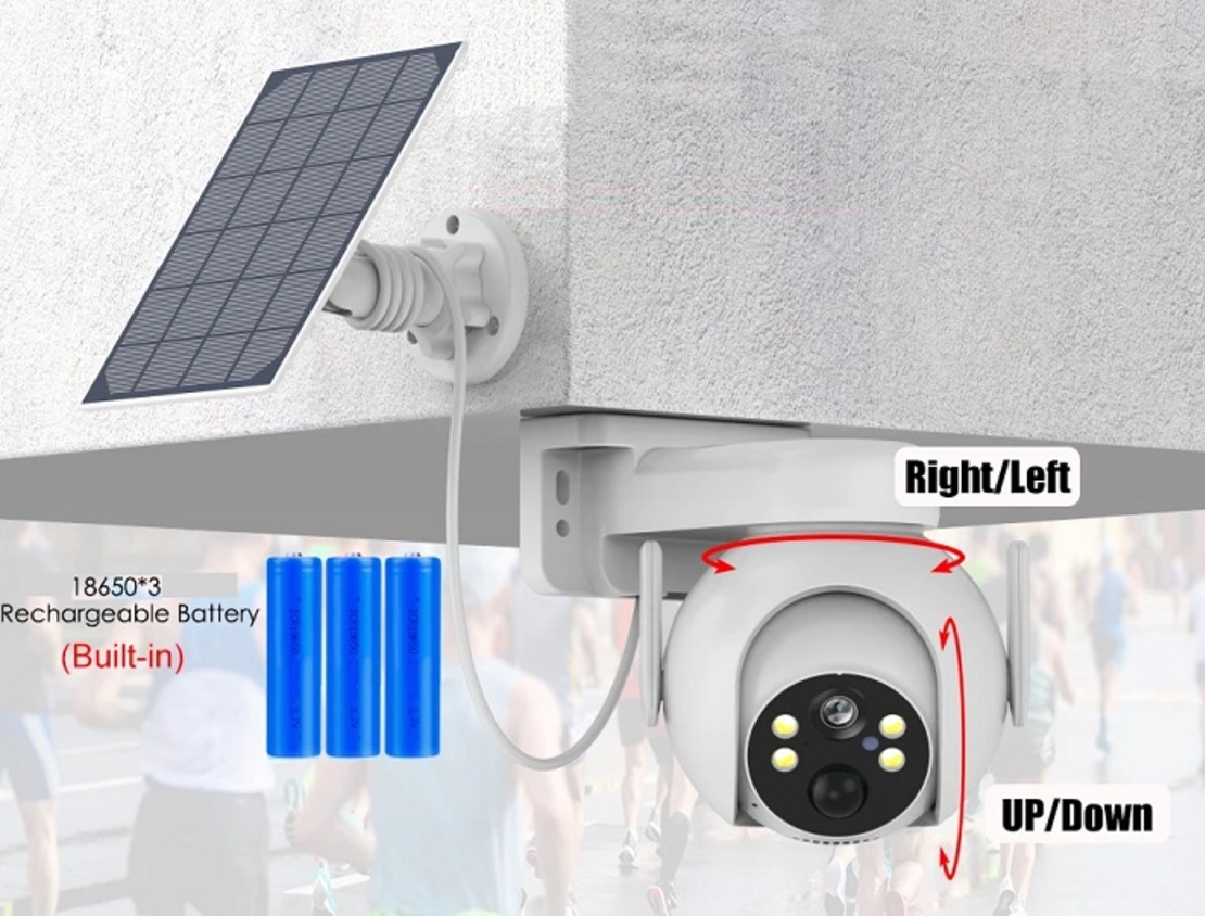 IP охранителна камера със соларно захранване – Wi-Fi - TQ3 200W - 310623
