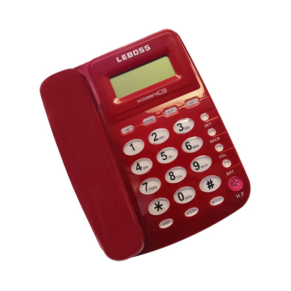 Стационарен телефон с кабел - L25 - 700252 - Червен