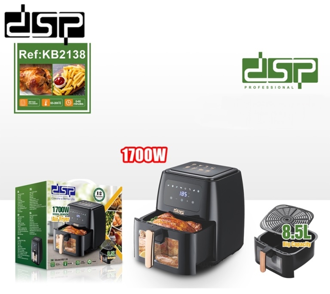 Фритюрник с горещ въздух без мазнина - Air fryer - 8.5L - KB2138 - DSP - 614399