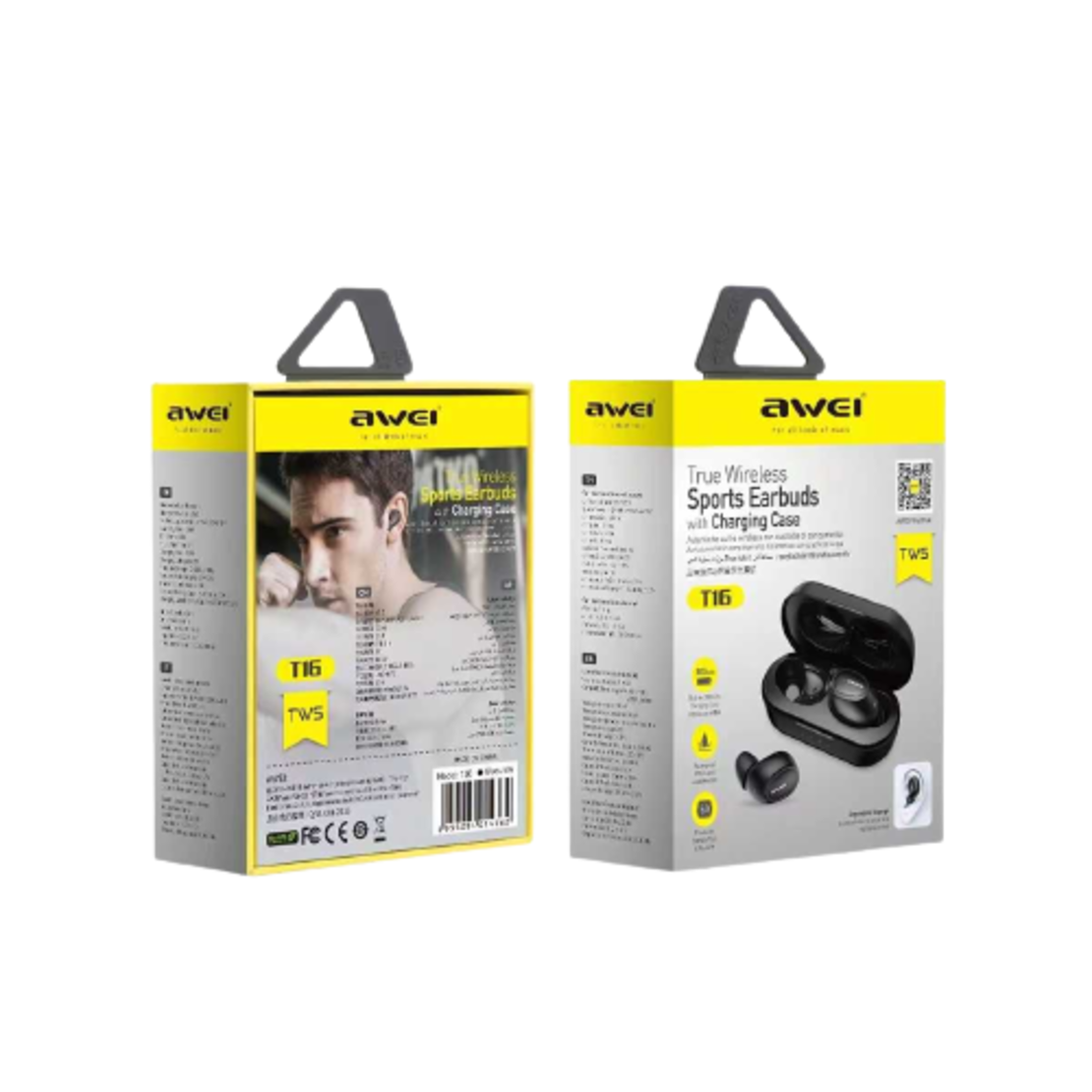 Безжични слушалки с калъф за зареждане - Bluetooth - T16 - AWEI - 888902