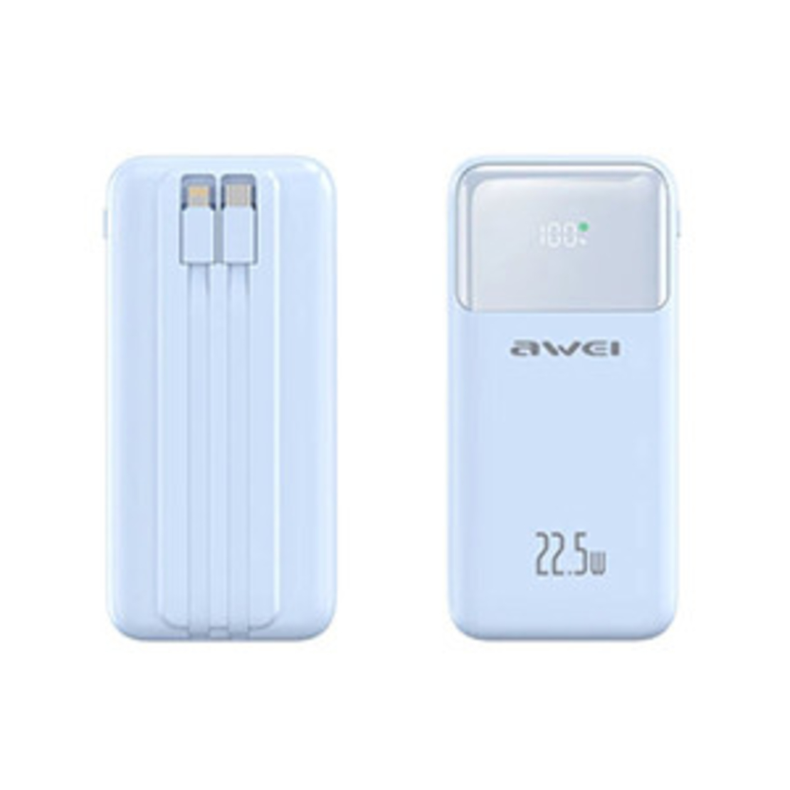 Външна батерия - P106K - 10.000mah - 22.5W - AWEI - 005616 - Синя