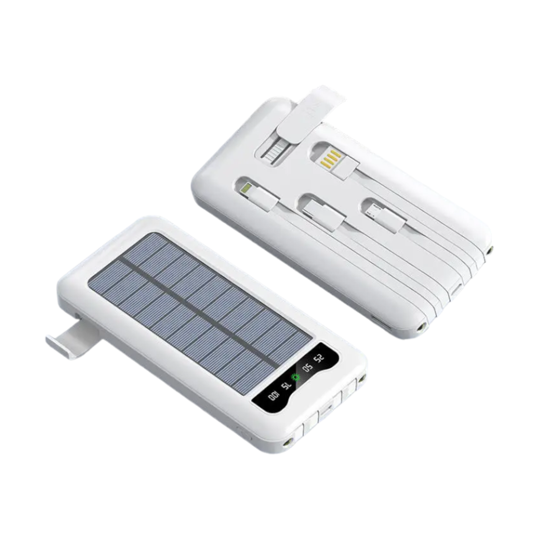 Външна батерия със соларен панел - 4в1 - 10.000mah - KJ495 - 810378 - Бяла