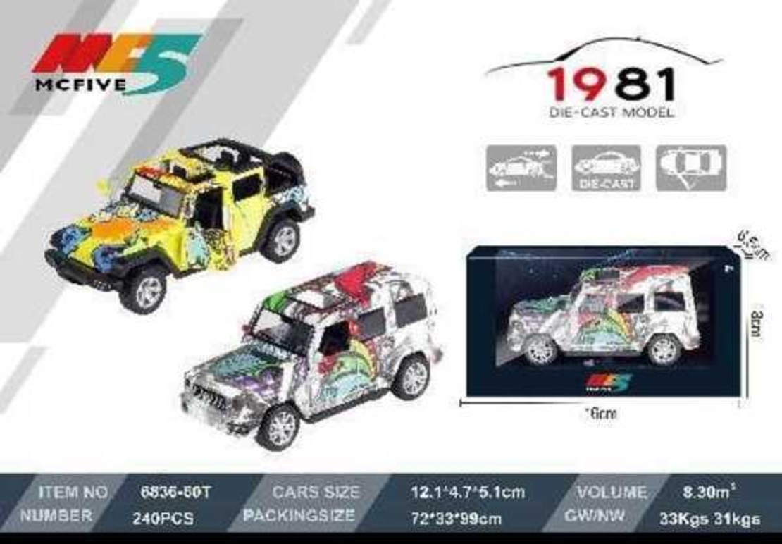 Мини метална детска кола - 6836-60T1:36 - 102645