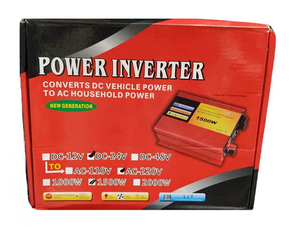 Мощностен инвертор - монофазен - 1500W - DC-24V - 602059