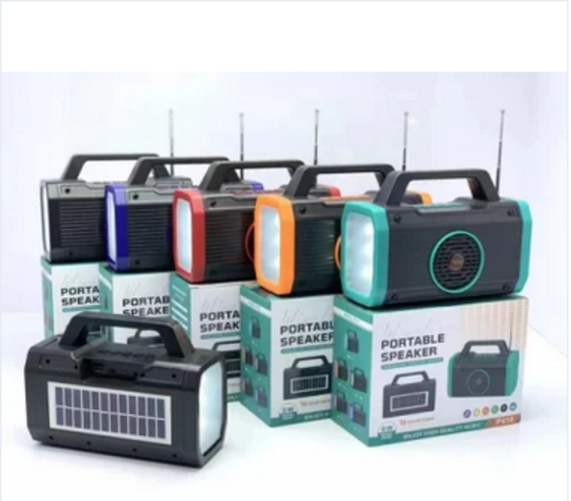 Безжична Bluetooth тонколона със соларен панел - P418 - 884676 - Светло синя
