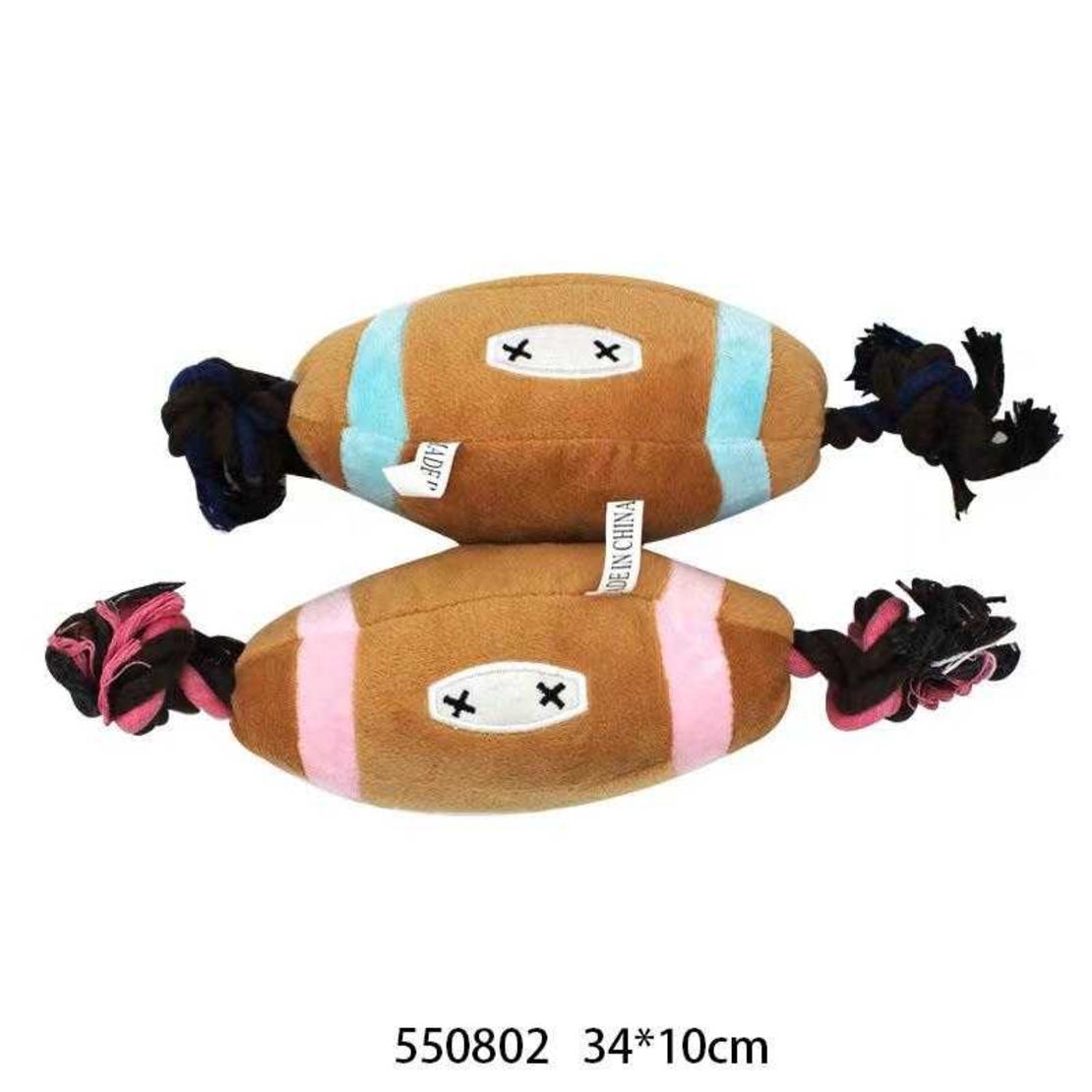Плюшена играчка за кучета с въже – 34x10 см – 550802