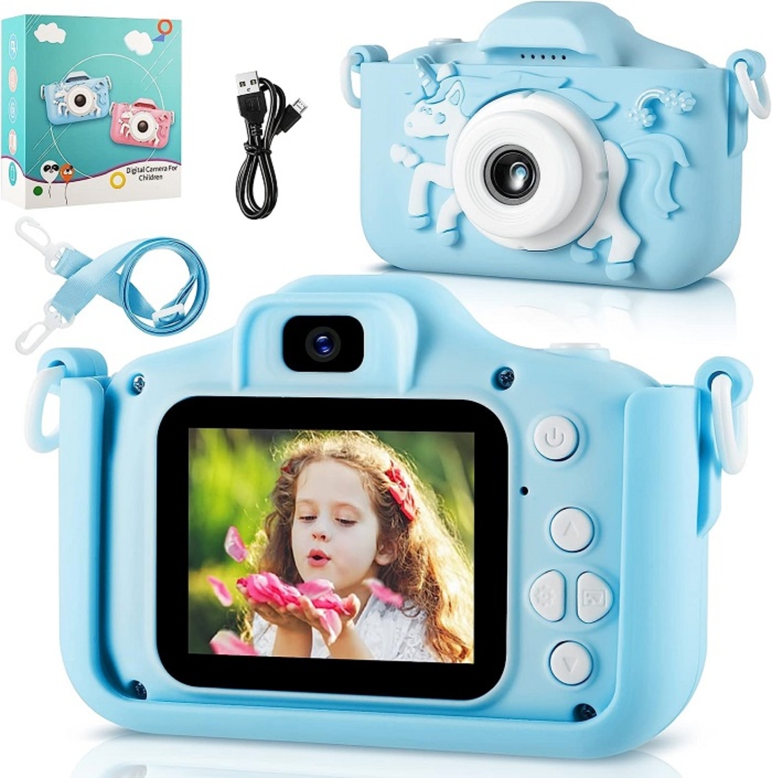 Детски цифров фотоапарат - X200Q - 889657 - Син