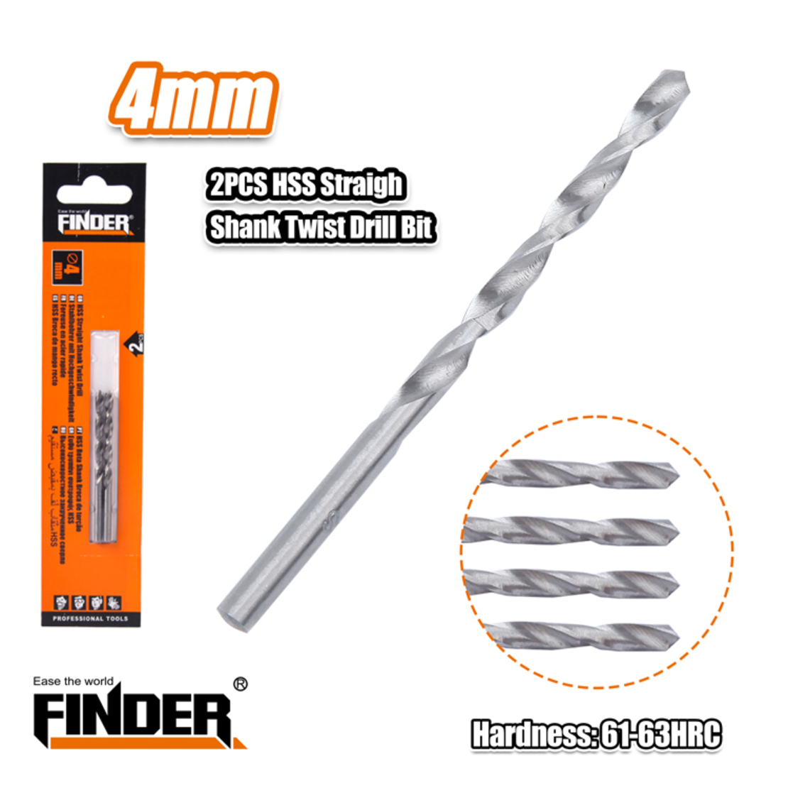Свредла за желязо - 4241 - 4mm - 2pcs - Finder - 195751