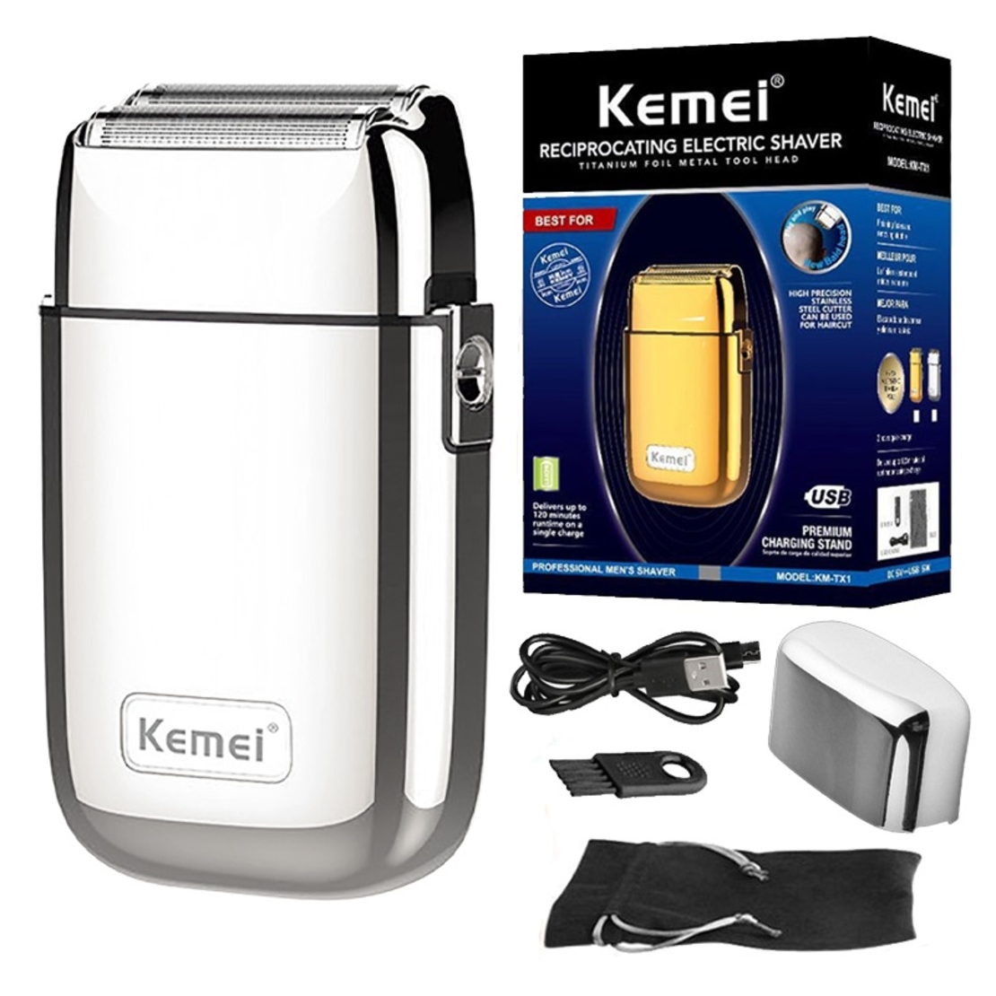 Самобръсначка - KM-TX1 - Kemei - Silver